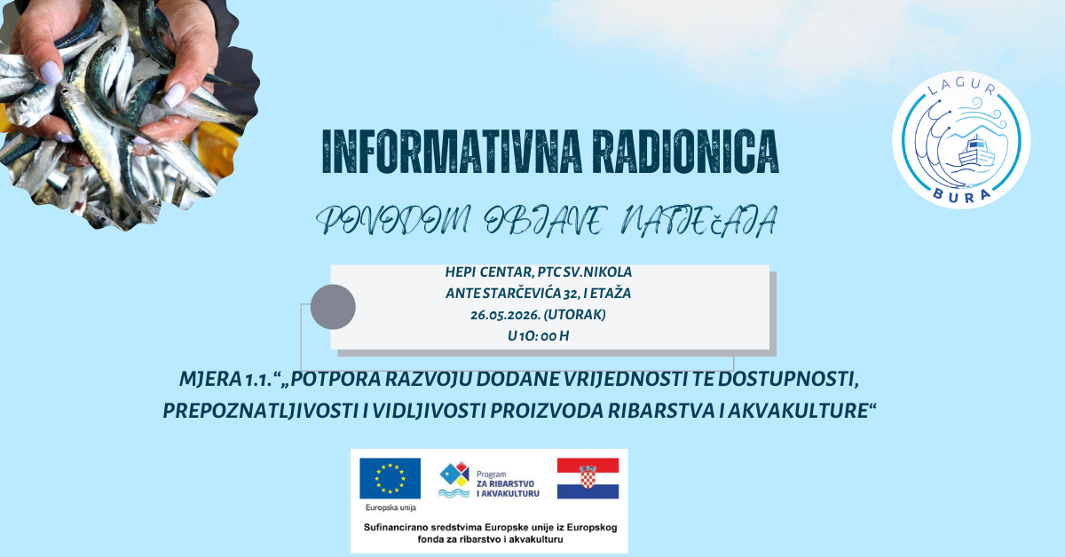 Informativna radionica povodom objave natječaja u okviru Mjere 1.1.
